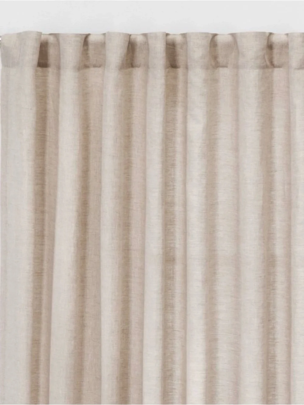 54” x 84” Curtain Panel Neutral 100% Linen Panel